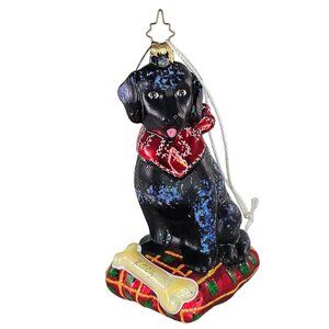 Christopher Radko Jack Bolton Retriever Ornament Christmas Black Lab